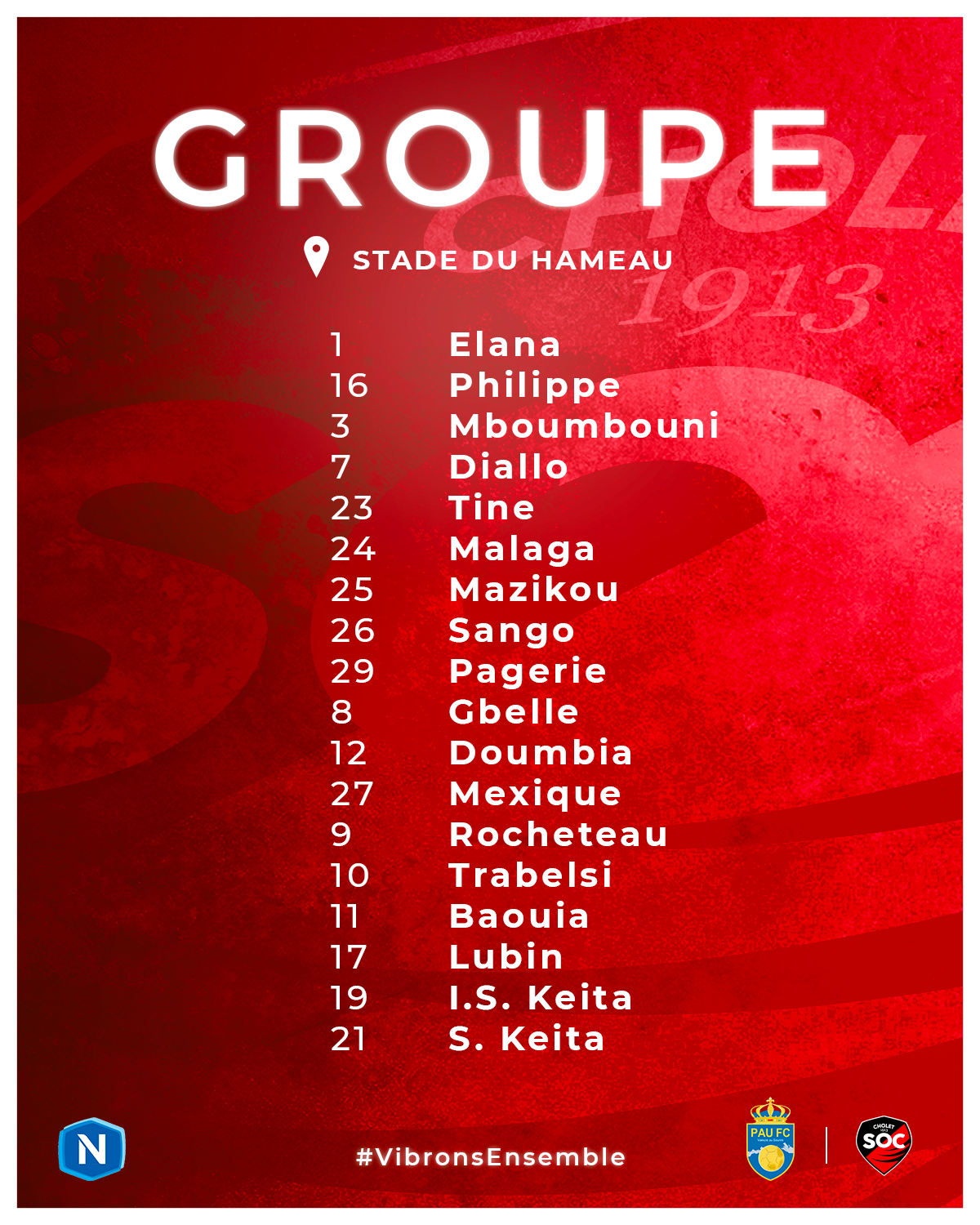 Le groupe pour le match de Pau