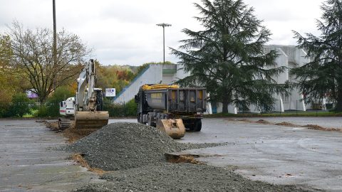 Fermeture du parking du stade Omnisports